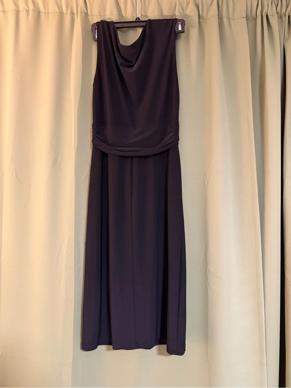 Ralph Lauren Black Sleeveless Twist-Detail Midi Dress